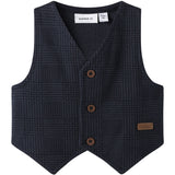 Name It Navy Blazer Check Nbmrobino Waistcoat