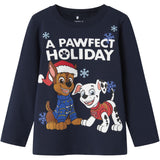 Name It Navy Blazer Nmmstellan Paw Ls Top Cplg