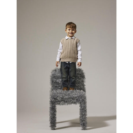 Name It Island Fossil Nmmroman Stickad Slipover