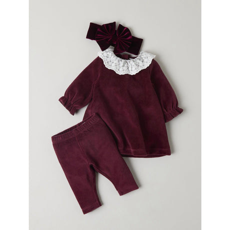 Name It Burgundy Nbfroxy Ls Vel Klänning