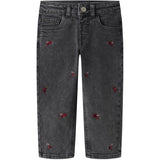 Name It Medium Grey Denim Flower Emb Nmfbella Mom Emb Jeans 1224-sm Noos