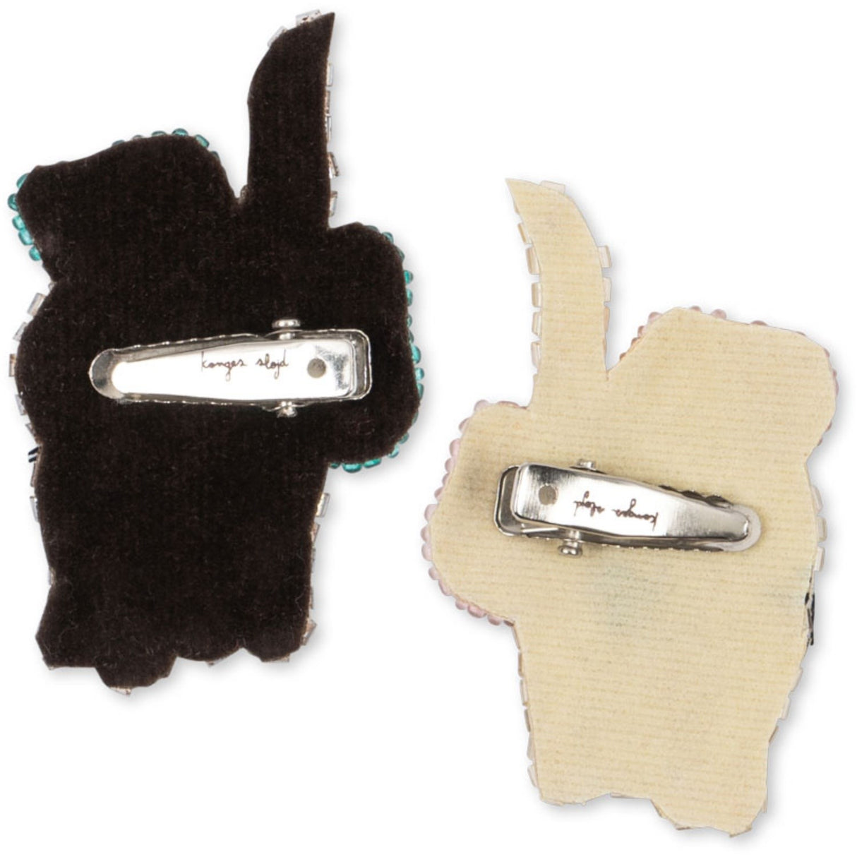 Konges Sløjd Bow Kitty 2 Pack Rosett Kitty Beaded Hair Clip