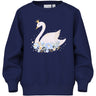 Name It Beacon Blue Princess Swan Nmfvenus Ls Nreg Sweat Bru