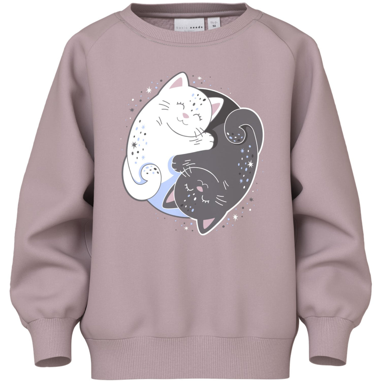 Name It Keepsake Lilac Yin Yang Cat Nmfvenus Ls Nreg Sweat Bru