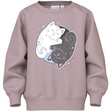 Name It Keepsake Lilac Yin Yang Cat Nmfvenus Ls Nreg Sweat Bru