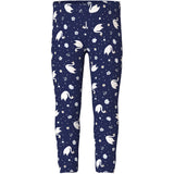 Name It Beacon Blue Swans Nmfdavina Aop Swe Leggings Bru