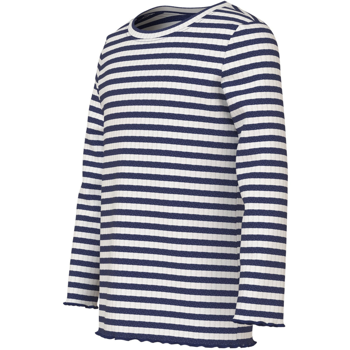 Name It Cloud Dancer Beacon Blue Stripe Nmfvemma Glitter Ls Slim Top