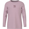 Name It Keepsake Lilac Bow Embroidery Nmfvemma Glitter Ls Slim Top