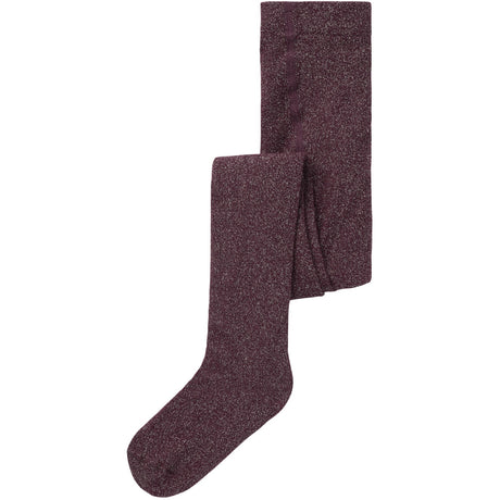 Name It Burgundy Lurex Silver Nmfrosie Pantyhose