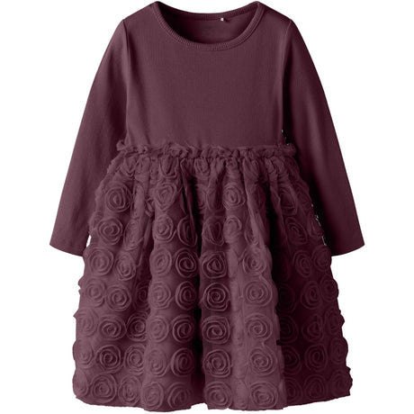 Name It Burgundy Nmfsykia Tulle Ls Dress