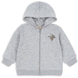 Konges Sløjd Grey Melange Lou Sweat Zip Huva Ocs