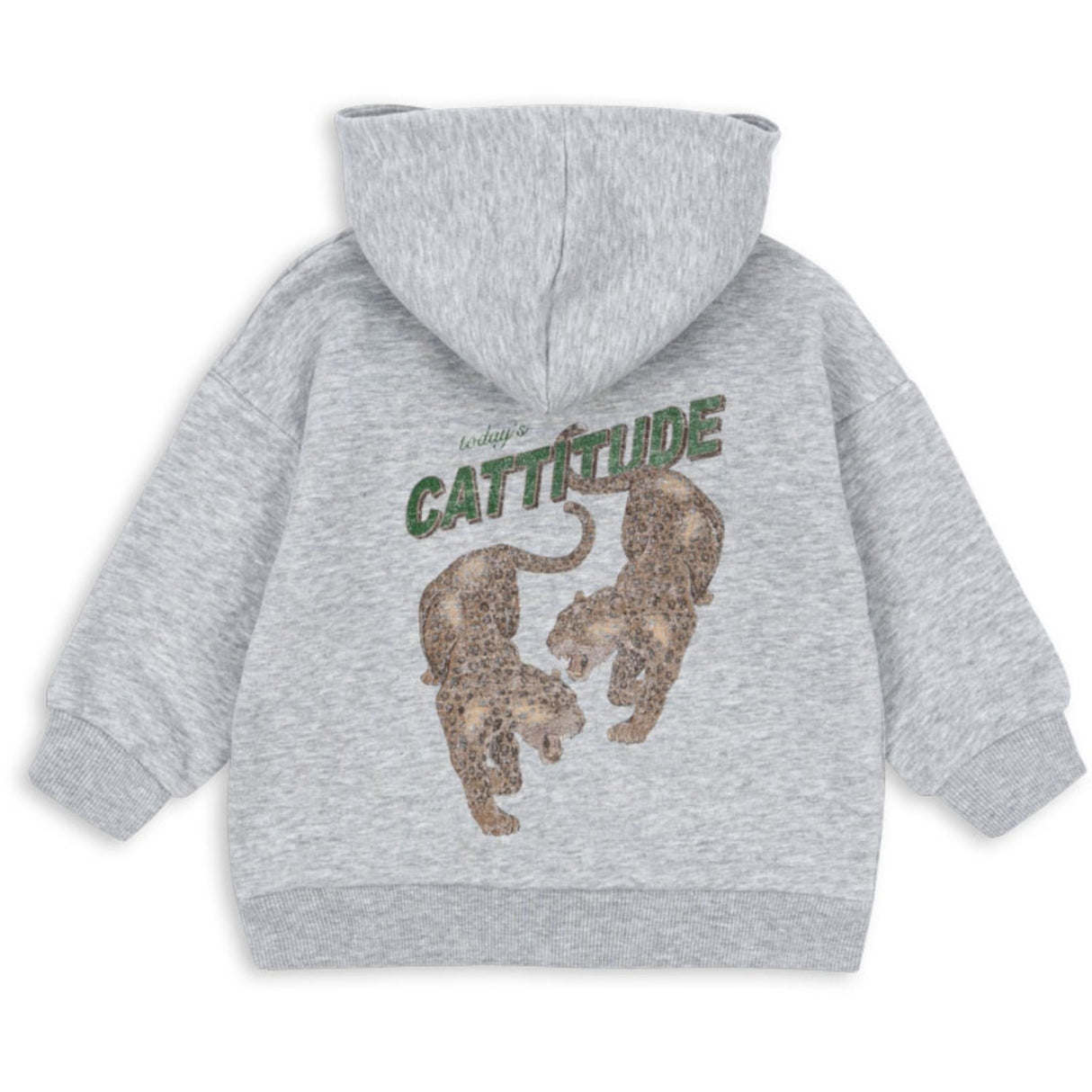 Konges Sløjd Grey Melange Lou Sweat Zip Huva Ocs