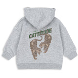 Konges Sløjd Grey Melange Lou Sweat Zip Huva Ocs