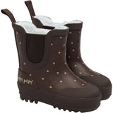 Pom Pom Chocolate Heart Brook GumBoots Thermo Ankle