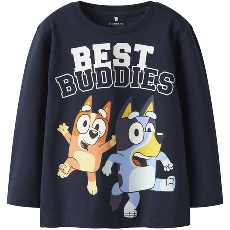 Name It Navy Blazer Nmmodin Bluey Ls Nreg Top Box Sky