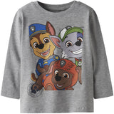 Name It Grey Melange Nmmnitin Paw Ls Nreg Top Box Cplg