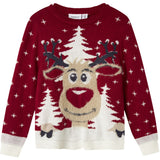 Name It Jester Red Nknrebo Ls Stickad Box