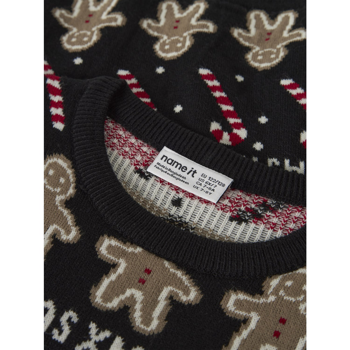 Name It Black Nknrasko Ls Stickad Box