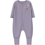 Name It Lilac Marble Nbfnightsuit 2P Zip Ff Lilac Deer Noos