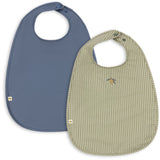 Konges Sløjd Tea Stripe/Flint Stone 2 Pack Dinner Haklapp