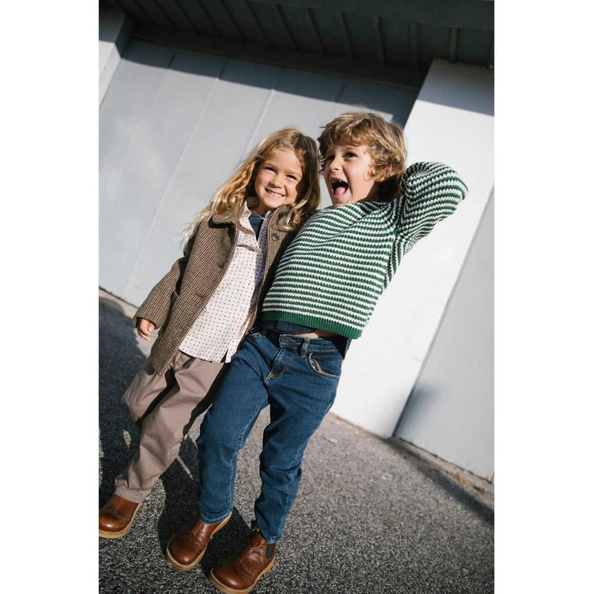 MarMar Wool Check Earthy Check Oval Jacka