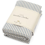 Konges Sløjd Stripe Bluie 3 Pack Muslin Cloth GOTS