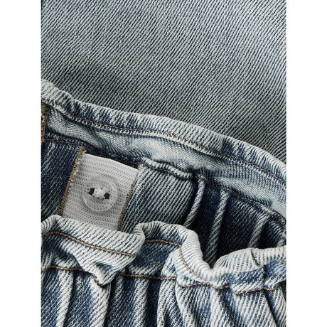 Lil'Atelier Medium Blue Denim Flower Emb Nmfdarlee Doa Dnm Kjol 4499-Se Lil