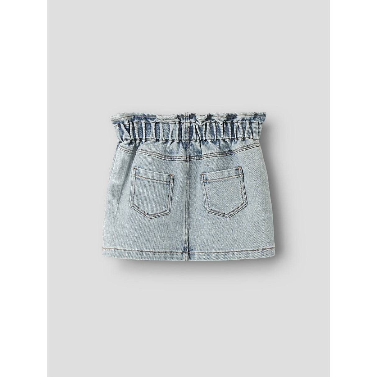 Lil'Atelier Medium Blue Denim Flower Emb Nmfdarlee Doa Dnm Kjol 4499-Se Lil