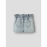 Lil'Atelier Medium Blue Denim Flower Emb Nmfdarlee Doa Dnm Kjol 4499-Se Lil