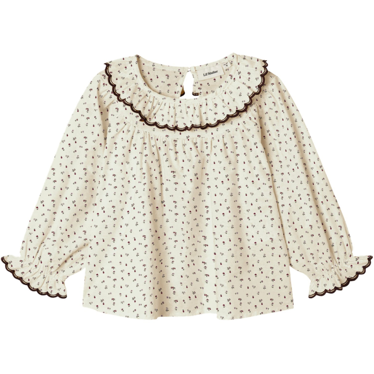 Lil'Atelier Turtledove Red Dahlia Nmfrasia Ls Loose Skjorta Lil