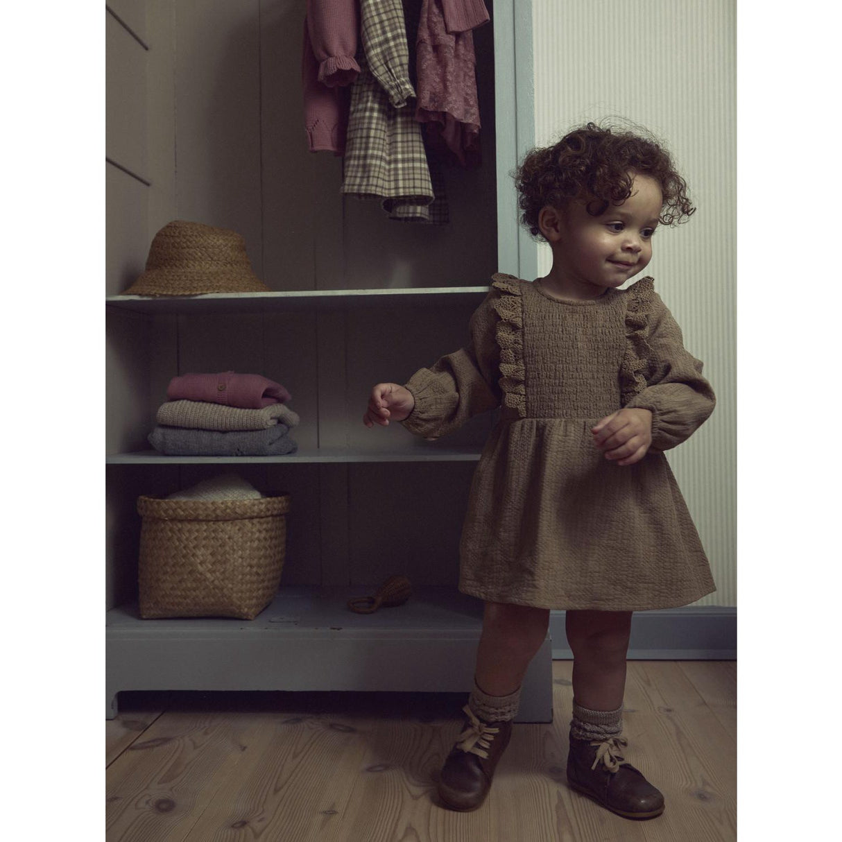 Lil'Atelier Sepia Tint Nbfrosita Liu Ls Body Klänning Lil