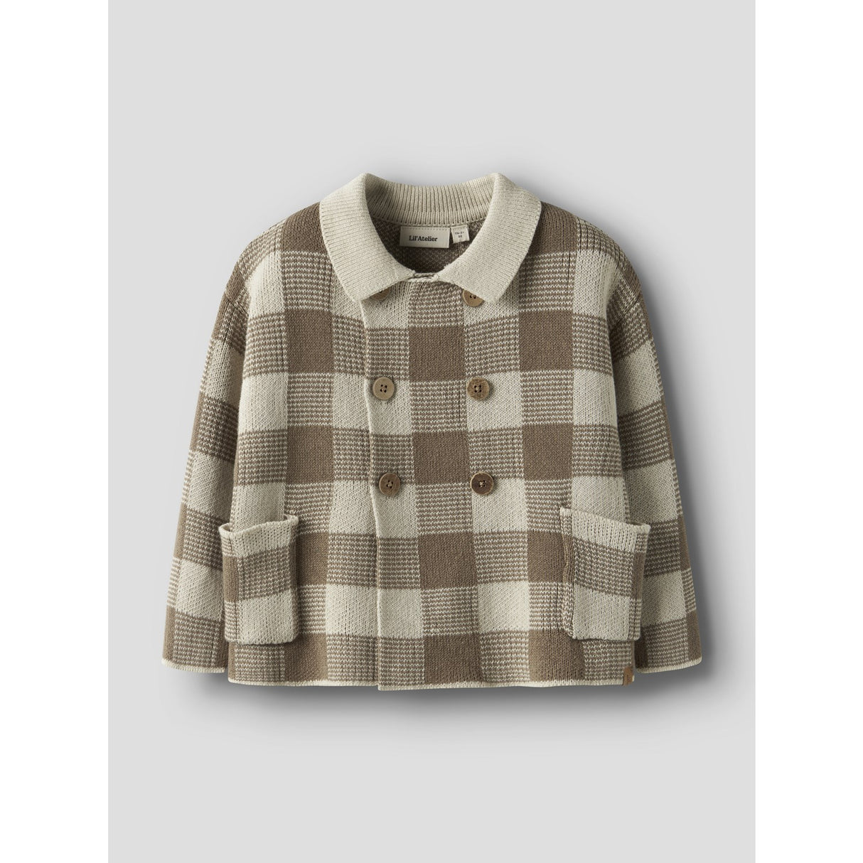 Lil'Atelier Sepia Tint Nmmrobo Ls Loose Stickad Card Lil