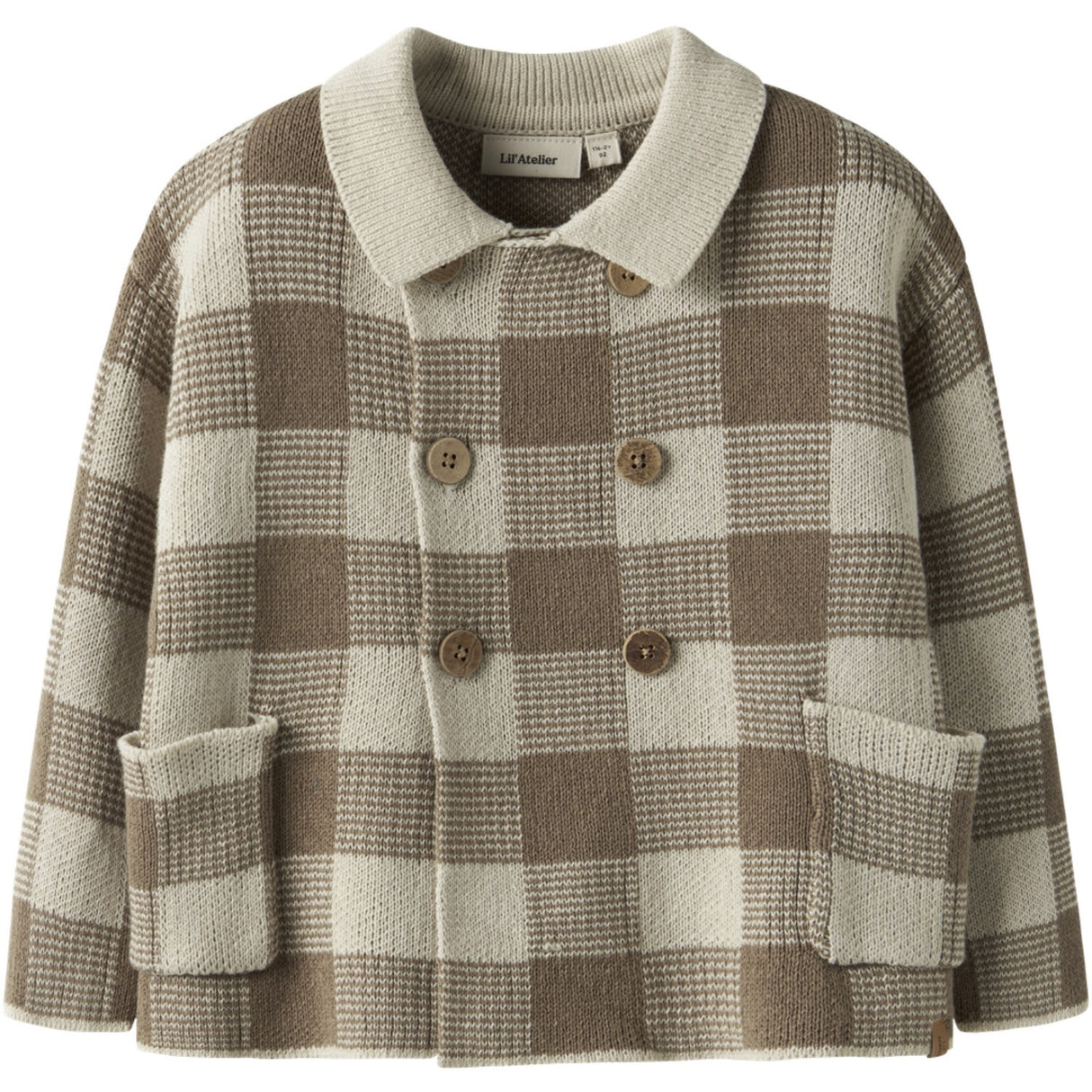 Lil'Atelier Sepia Tint Nmmrobo Ls Loose Stickad Card Lil