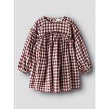 Lil'Atelier Red Dahlia Nmfrio Ls Loose Klänning Lil