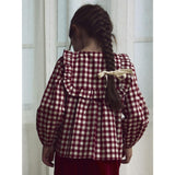 Lil'Atelier Red Dahlia Nmfrio Ls Loose Skjorta Lil