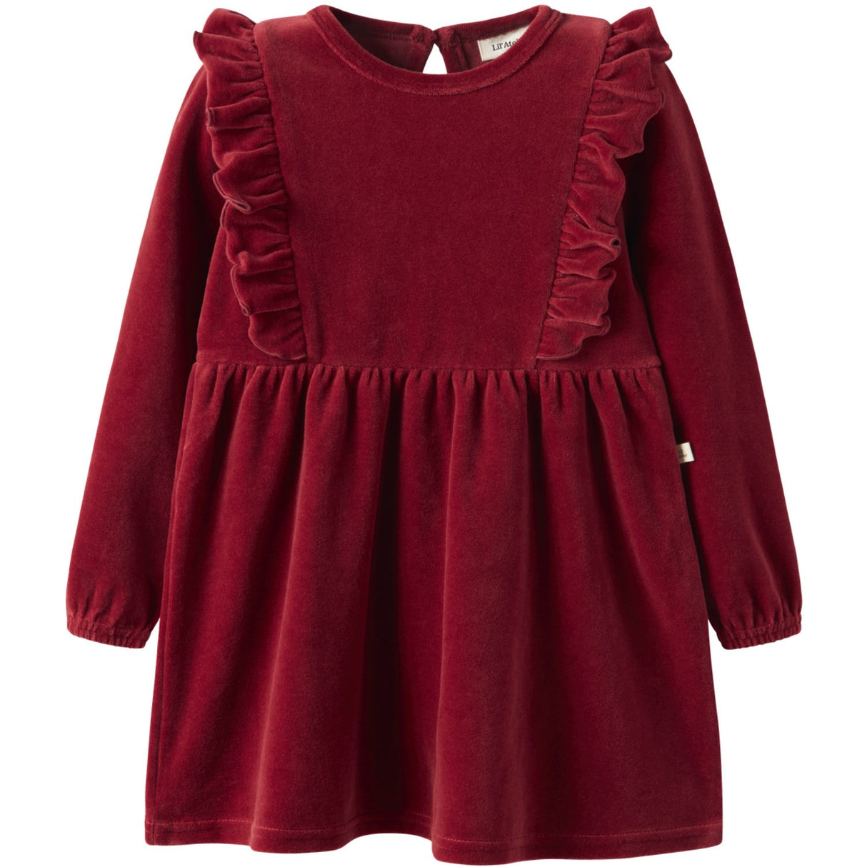Lil'Atelier Red Dahlia Nmfsaga Sag Ls Klänning Lil