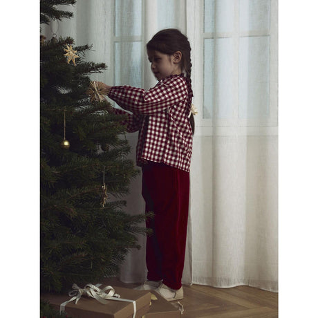 Lil'Atelier Red Dahlia Nmfrio Ls Loose Skjorta Lil