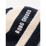 Bobo Choses Midnight Blue Striped Beanie