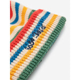 Bobo Choses Offwhite Tic Tac Toe Stickad Striped Beanie