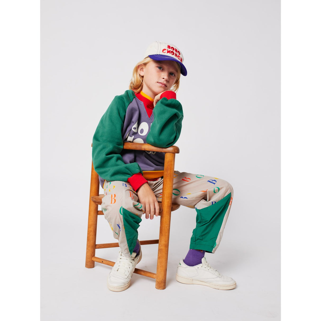 Bobo Choses Multicolor Färg Block Ranglan Sweatshirt