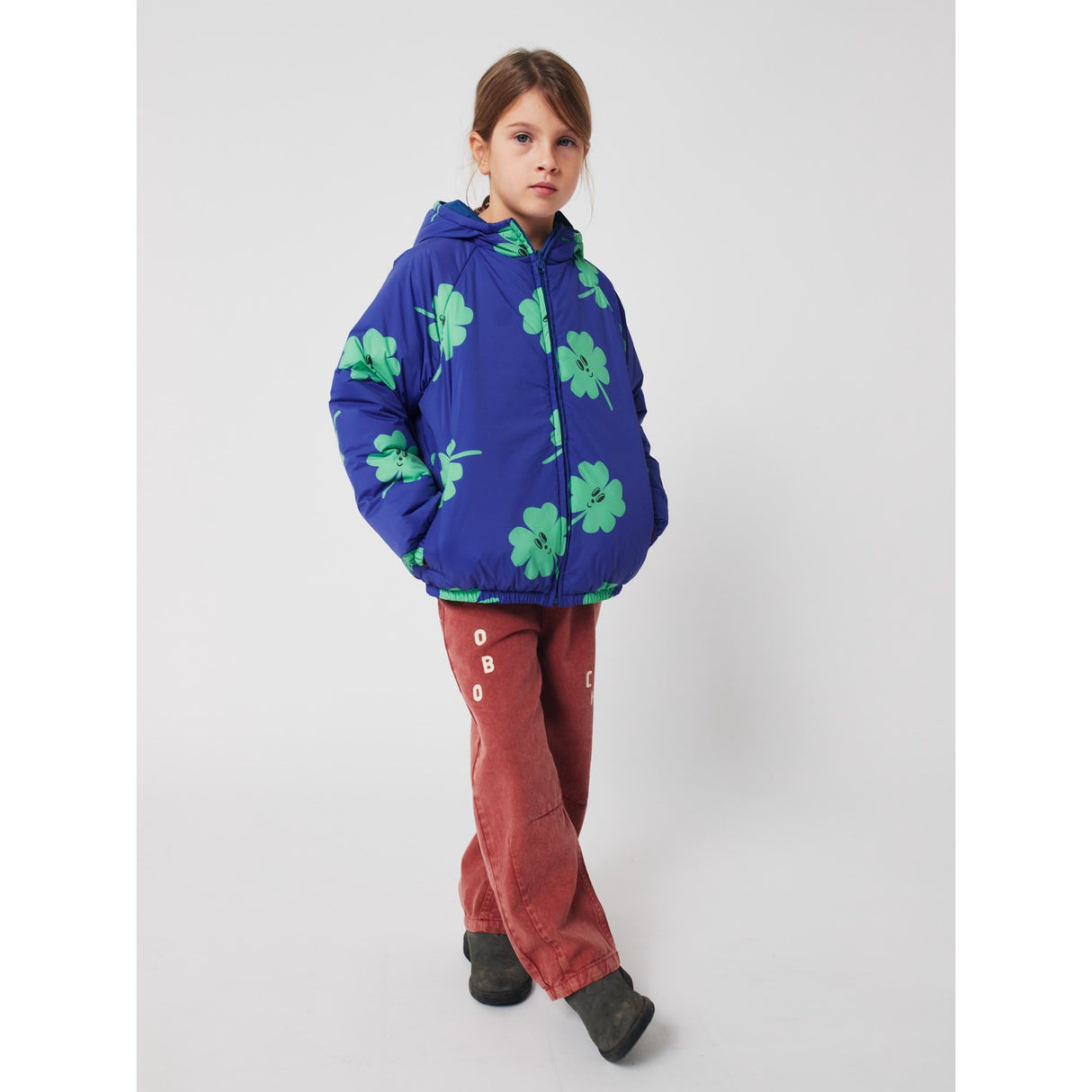 Bobo Choses Purple Lucky Clover All Över Vändbar Anorak