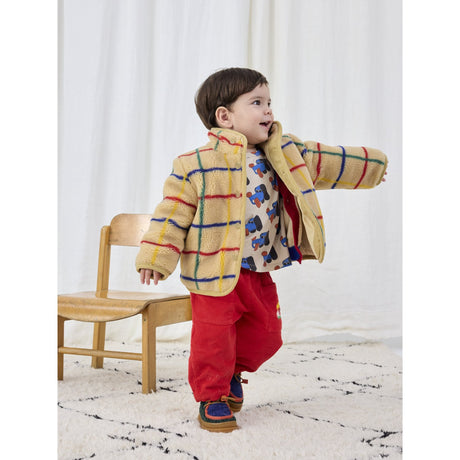 Bobo Choses Offwhite Stripe Färg Sheepskin Jacka