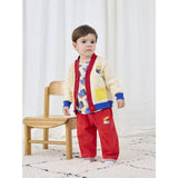 Bobo Choses Offwhite Bobo Choo Choo Färg Block Cardigan