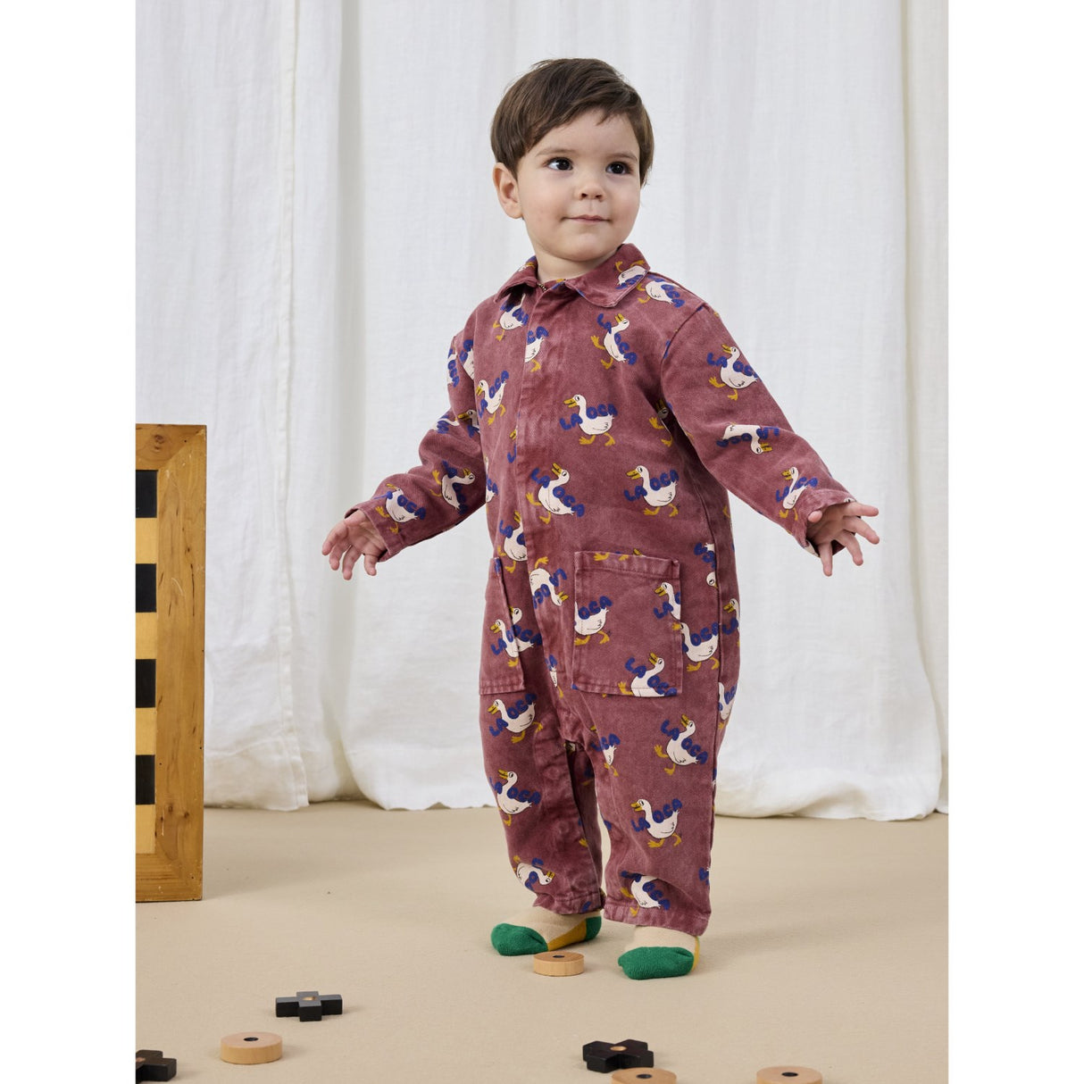 Bobo Choses Brown La Oca All Över Woven Overall