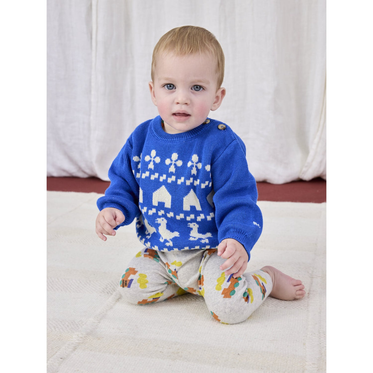 Bobo Choses Light Heather Grey Bobo Choo Choo All Över Leggings