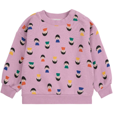 Bobo Choses Lavender Game Pawns All Över Sweatshirt