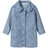Name It Light Blue Denim Flower Emb Nmfpiper Ls Dnm Klänning 3614-Za