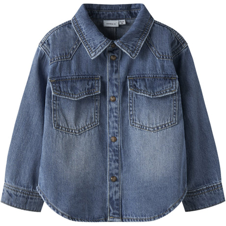 Name It Medium Blue Denim Nmmblue Oz Dnm Ls Skjorta 6677-Ov B
