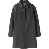 Name It Medium Grey Denim Nkfjeannie Ls Dnm Klänning 2133-Ft B