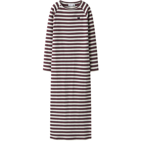 Name It Oxblood Red Nkftala Ls Maxi Slim Klänning